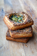 Spinach and Leek Everything Danish