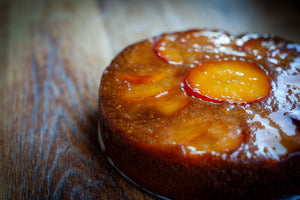 Nectarine Cornmeal Upside Down Cake