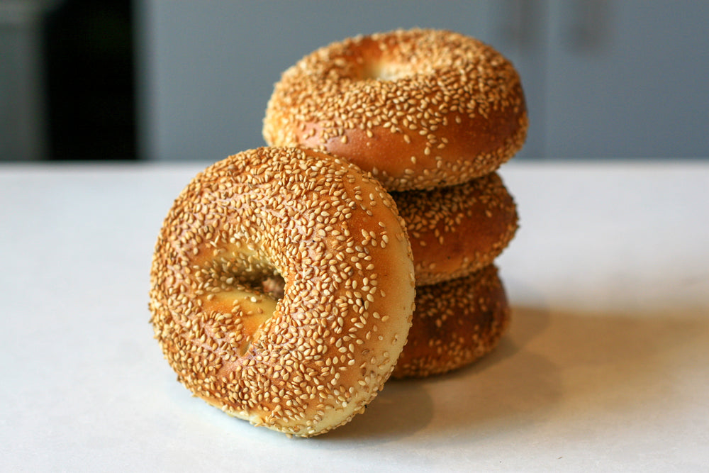 
                
                    Load image into Gallery viewer, SATURDAY SPECIAL - Sesame Bagel 4-Pack
                
            