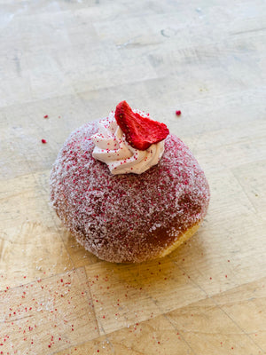 Strawberry Cream Sugar Bun SAT & SUN ONLY