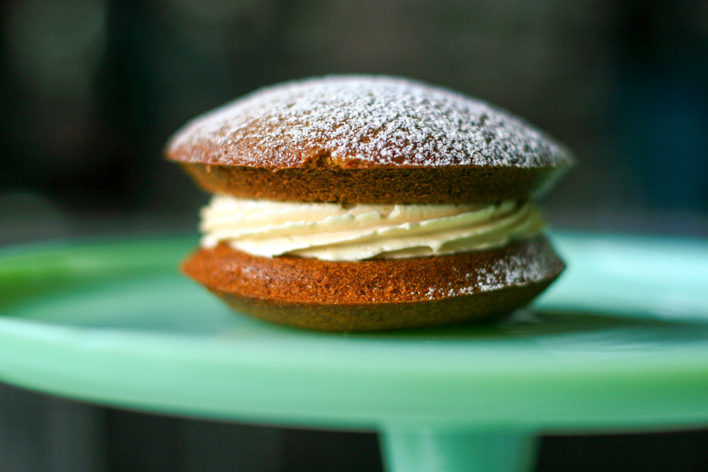 
                
                    Load image into Gallery viewer, Caramel Apple Cider Whoopie Pie AVAILABLE UNTIL 10/31 Thursday-Sunday ONLY
                
            